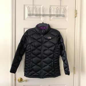 North Face Black Quilted Down Puffer Jacket